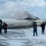 Accidente aéreo en Canadá Avión se voltea en pista de aterrizaje de Aeropuerto de Toronto